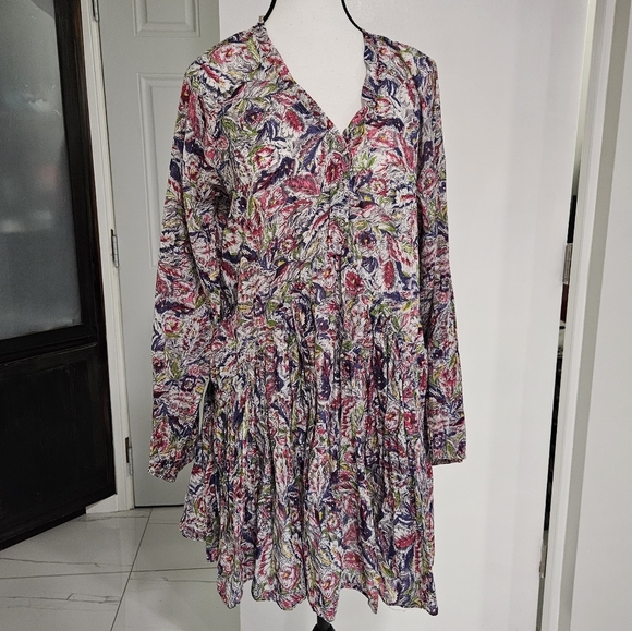 Zimmerman Floral Mini Sleeved Dress - Picture 1 of 10